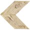Ekena Millwork 15 3/4"W x 16"H x 3/4"D Vintage Farmhouse 5 1/2" Chevron Barnwood Decor Collection Chalk Dust White DECR15X16X075CHVWH - alternate 1